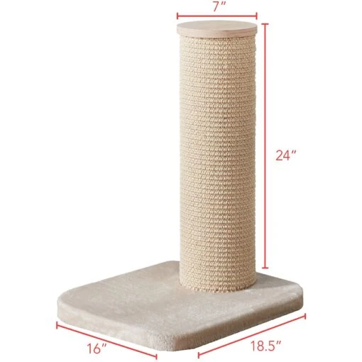 Two By Two City Cat Deluxe European 24-in Faux-Fur Cat Scratching Post -Cat Supply Store 251759 PT1. AC SS1800 V1600292491