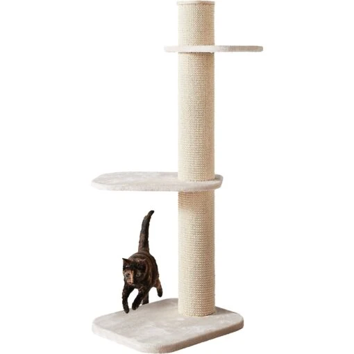 Two By Two City Cat Deluxe European 58-in Faux Fur Cat Tree -Cat Supply Store 251765 PT2. AC SS1800 V1600292453