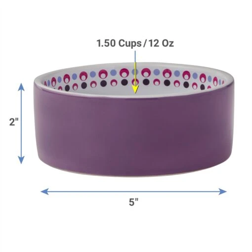 Frisco Kaleidoscope Pattern Non-skid Ceramic Dog & Cat Bowl -Cat Supply Store 256090 PT1. AC SS1800 V1616696935