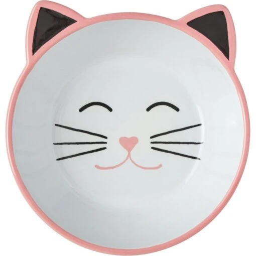 Frisco Cat Face Non-skid Ceramic Cat Bowl, Pink -Cat Supply Store 256107 MAIN. AC SS1800 V1616522201