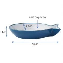 Frisco Fish Shaped Non-skid Ceramic Cat Dish -Cat Supply Store 256109 PT2. AC SS1800 V1616697170