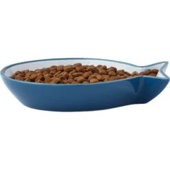 Frisco Fish Shaped Non-skid Ceramic Cat Dish -Cat Supply Store 256109 PT4. AC SS1800 V1617196291