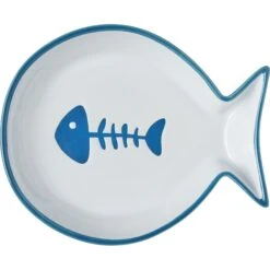 Frisco Fish Shaped Non-skid Ceramic Cat Dish -Cat Supply Store 256109 PT5. AC SS1800 V1617196903