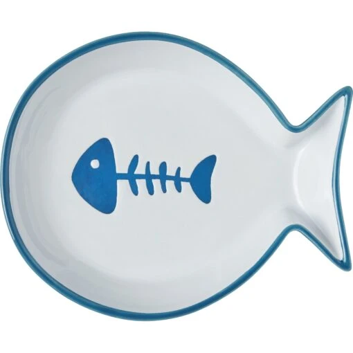 Frisco Fish Shaped Non-skid Ceramic Cat Dish -Cat Supply Store 256109 PT5. AC SS1800 V1617196903