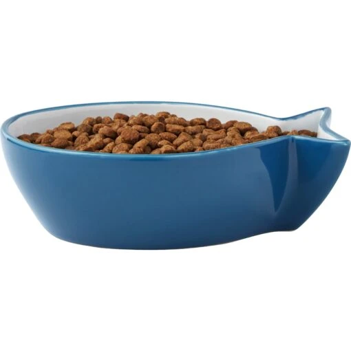 Frisco Fish Shaped Non-skid Ceramic Cat Bowl -Cat Supply Store 256111 PT3. AC SS1800 V1616522602