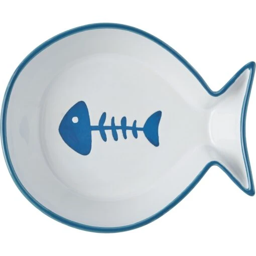 Frisco Fish Shaped Non-skid Ceramic Cat Bowl -Cat Supply Store 256111 PT4. AC SS1800 V1616522607