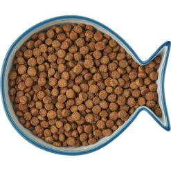 Frisco Fish Shaped Non-skid Ceramic Cat Bowl -Cat Supply Store 256111 PT5. AC SS1800 V1616522555