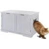 Sweet Barks Wooden Washroom Bench Cat Litter Box Enclosure -Cat Supply Store 258683 MAIN. AC SS1800 V1603830391