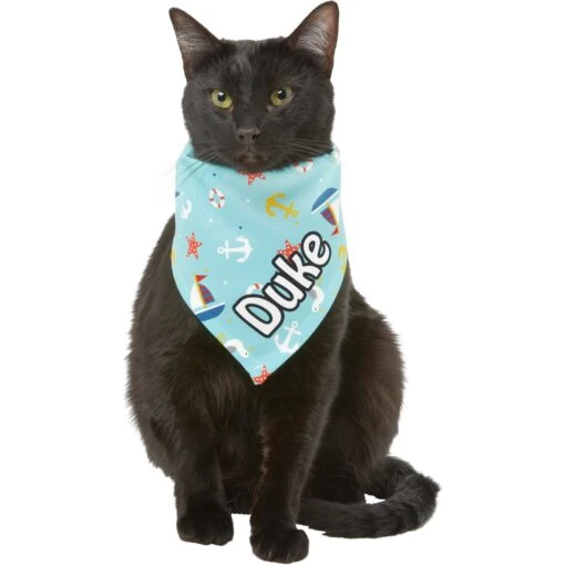 Frisco Nautical Personalized Dog & Cat Bandana -Cat Supply Store 258762 PT7. AC SS1800 V1619558224