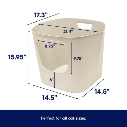 Frisco Leaf High-Sided Cat Litter Box, Large -Cat Supply Store 258782 PT1. AC SS1800 V1675279929