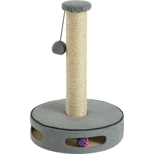 Two By Two The Elm 19.7-in Jute Cat Scratching Post, Grey -Cat Supply Store 261421 PT2. AC SS1800 V1606148827