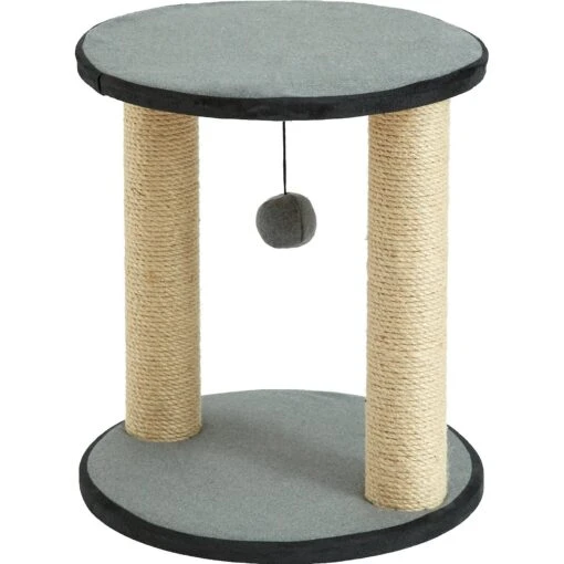 Two By Two The Cedar 16.9-in Jute Cat Scratching Post, Grey -Cat Supply Store 261423 PT2. AC SS1800 V1606148822