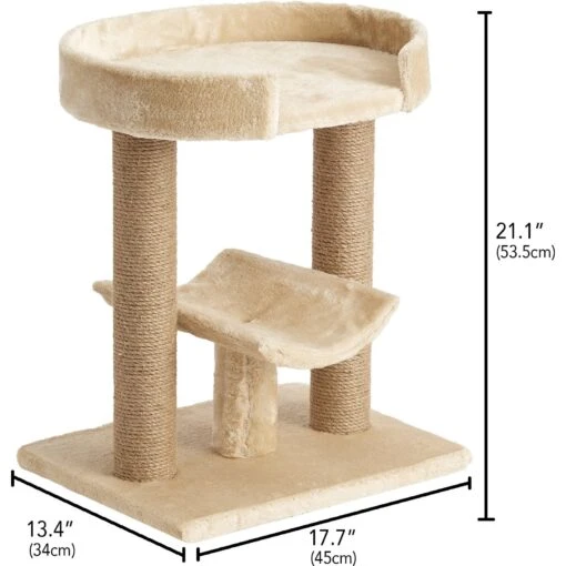 Two By Two The Laurel 21.1-in Jute Cat Scratching Post, Beige -Cat Supply Store 261431 PT1. AC SS1800 V1606148533