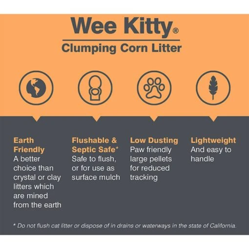 Rufus & Coco Wee Kitty Unscented Clumping Corn Cat Litter -Cat Supply Store 261674 PT2. AC SS1800 V1605655640