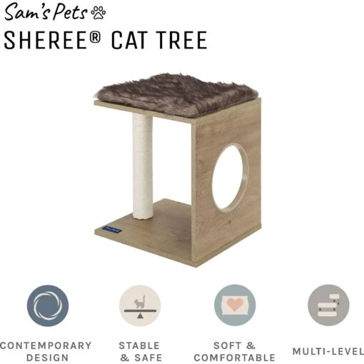 Sam's Pets Sheree 17-in Cat Tree -Cat Supply Store 261889 PT2. AC SS1800 V1635094913