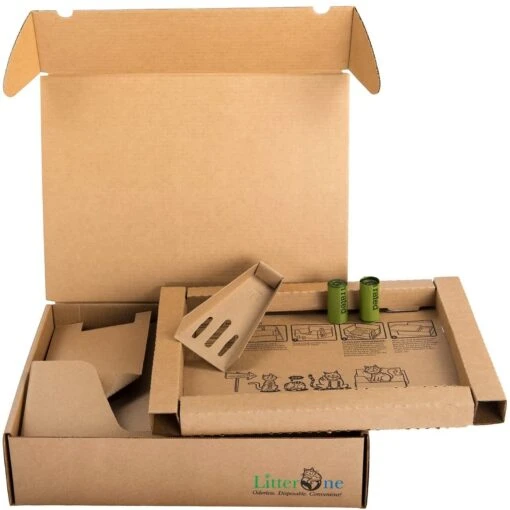 Litter One Biodegradable Disposable Cat Litter Box Kit -Cat Supply Store 262935 PT3. AC SS1800 V1606823224