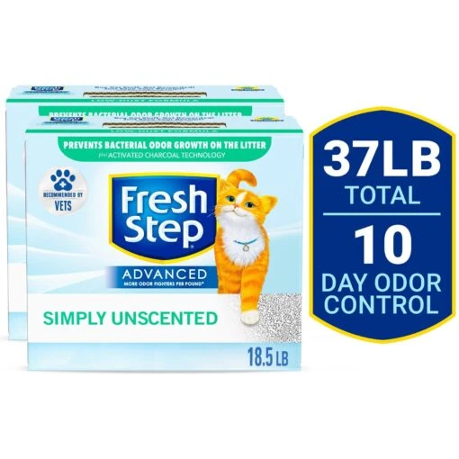 Fresh Step Advanced Simply Unscented Clumping Clay Cat Litter, 18.5-lb Box -Cat Supply Store 266344 MAIN. AC SS1800 V1694454660