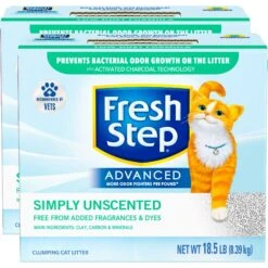 Fresh Step Advanced Simply Unscented Clumping Clay Cat Litter, 18.5-lb Box -Cat Supply Store 266344 PT6. AC SS1800 V1694455091