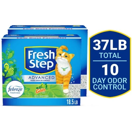 Fresh Step Advanced Refreshing Gain Scented Clumping Clay Cat Litter, 18.5-lb Box, 2 Pack -Cat Supply Store 266347 MAIN. AC SS1800 V1694454658