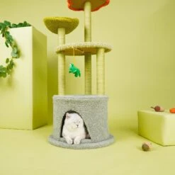 ZEZE Adora Flower 43-in Carpet Cat Tree -Cat Supply Store 266590 PT5. AC SS1800 V1667342417