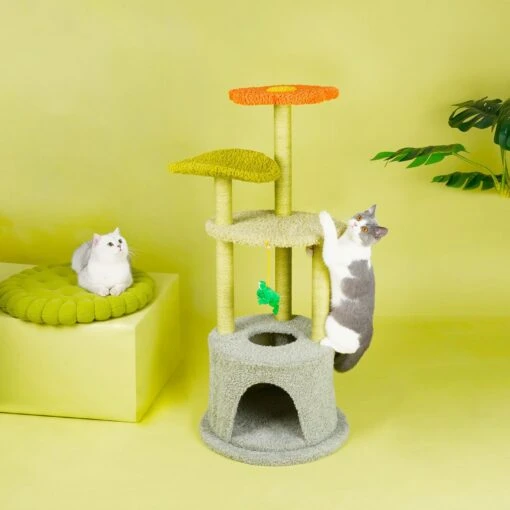 ZEZE Adora Flower 43-in Carpet Cat Tree -Cat Supply Store 266590 PT7. AC SS1800 V1667338138