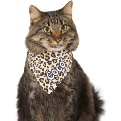 Frisco Leopard Print Personalized Dog & Cat Bandana -Cat Supply Store 267543 PT8. AC SS1800 V1623164342