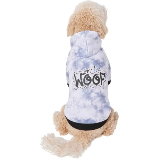 Frisco Woof Tiedye Print Dog & Cat Hoodie -Cat Supply Store 267986 PT2. AC SS1800 V1637649411