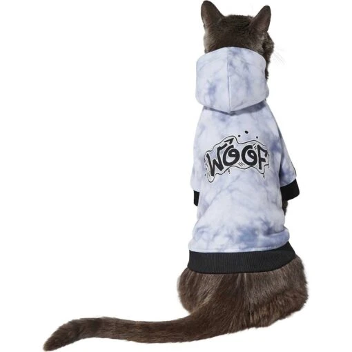 Frisco Woof Tiedye Print Dog & Cat Hoodie -Cat Supply Store 267986 PT3. AC SS1800 V1637685733