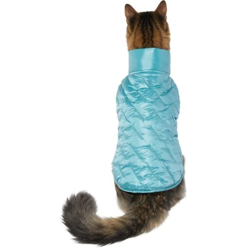 Frisco Lightweight Packable Insulated Dog & Cat Quilted Puffer Coat, Ocean Teal -Cat Supply Store 268280 PT2. AC SS1800 V1628778981