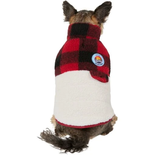 Frisco Mediumweight Red Plaid Insulated Dog & Cat Sherpa Coat -Cat Supply Store 268320 MAIN. AC SS1800 V1628779371