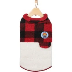 Frisco Mediumweight Red Plaid Insulated Dog & Cat Sherpa Coat -Cat Supply Store 268320 PT4. AC SS1800 V1628741540