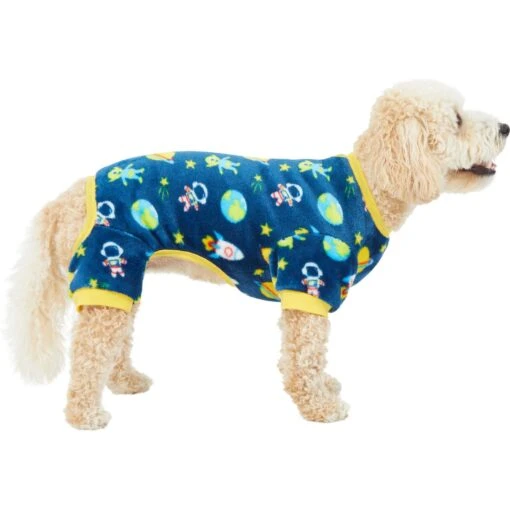 Frisco Dog & Cat Cozy Plush Fleece PJs, Outer Space -Cat Supply Store 268477 PT2. AC SS1800 V1637680619