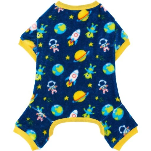 Frisco Dog & Cat Cozy Plush Fleece PJs, Outer Space -Cat Supply Store 268477 PT3. AC SS1800 V1637719313