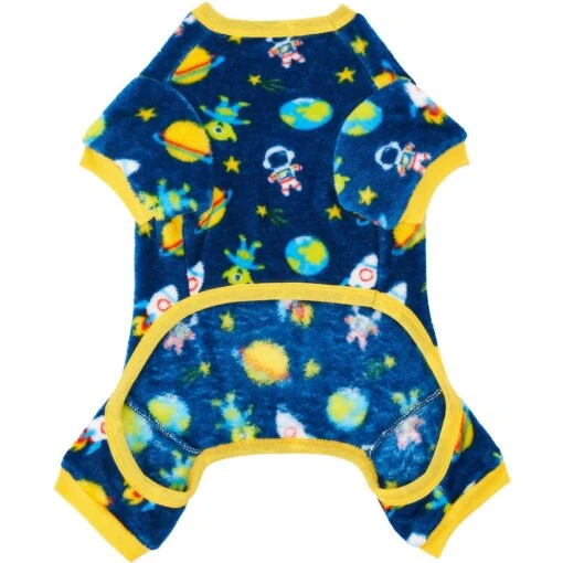 Frisco Dog & Cat Cozy Plush Fleece PJs, Outer Space -Cat Supply Store 268477 PT4. AC SS1800 V1637721540