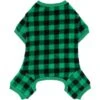 Frisco Dog & Cat Cozy Plush Fleece PJs, Green Plaid -Cat Supply Store 268517 MAIN. AC SS1800 V1637725390