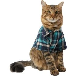 Frisco Multi-Plaid Dog & Cat Flannel Shirt -Cat Supply Store 268588 PT3. AC SS1800 V1637675820