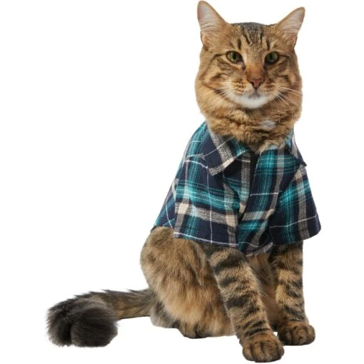 Frisco Multi-Plaid Dog & Cat Flannel Shirt -Cat Supply Store 268588 PT3. AC SS1800 V1637675820