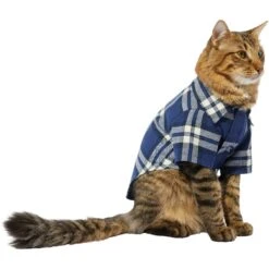 Frisco Navy Plaid Dog & Cat Flannel Shirt -Cat Supply Store 268596 PT3. AC SS1800 V1637652439