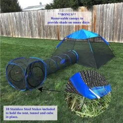 Pet Fit For Life Tent Tunnel Cube Dog & Cat Pen, Black -Cat Supply Store 272265 PT2. AC SS1800 V1612831906