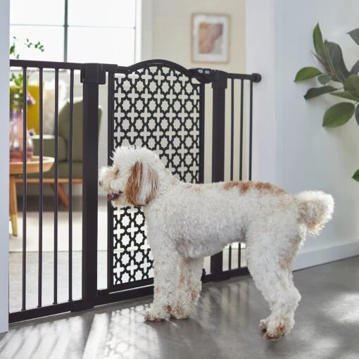 Frisco Metal Pattern Extra Wide Auto-close Dog Gate -Cat Supply Store 280285 MAIN. AC SS1800 V1627400777