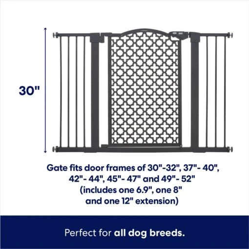 Frisco Metal Pattern Extra Wide Auto-close Dog Gate -Cat Supply Store 280285 PT1. AC SS1800 V1649086035