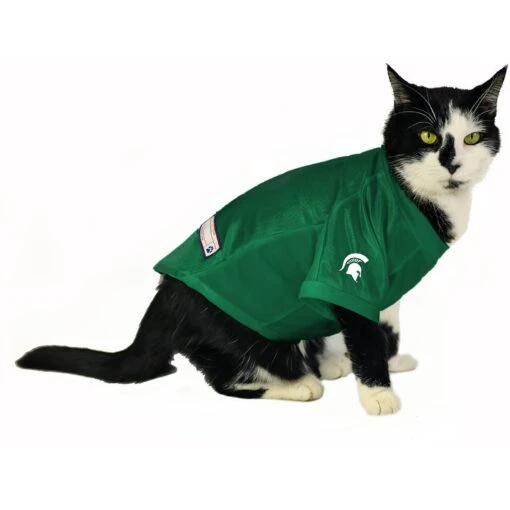 Littlearth NCAA Stretch Dog & Cat Jersey, Michigan State Spartans -Cat Supply Store 284096 PT4. AC SS1800 V1619541751