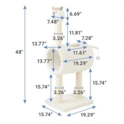 Frisco Animal Series Cat Tunnel With Scratching Post, Llama -Cat Supply Store 289345 PT1. AC SS1800 V1631047366
