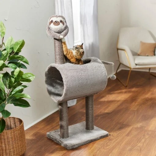 Frisco Animal Series Cat Tunnel With Scratching Post, Sloth -Cat Supply Store 289346 MAIN. AC SS1800 V1633012292