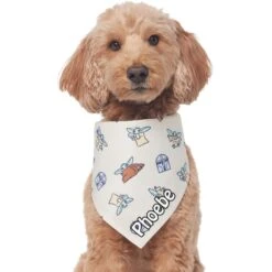 STAR WARS THE MANDALORIAN GROGU Doodle Print Personalized Dog & Cat Bandana -Cat Supply Store 290166 PT3. AC SS1800 V1671228275