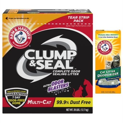 Arm & Hammer Litter Cat Litter Deodorizer Powder & Arm & Hammer Litter Clump & Seal Multi-Cat Scented Clumping Clay Cat Litter -Cat Supply Store 292660 MAIN. AC SS1800 V1695319669