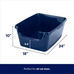 Frisco High Sided Cat Litter Box, Extra Large & World's Best Multi-Cat Unscented Clumping Corn Cat Litter -Cat Supply Store 293046 PT2. AC SS1800 V1619998947