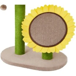 Frisco Sunflower Cat Scratching Post, Two Post With Lounger -Cat Supply Store 296688 PT2. AC SS1800 V1632856031