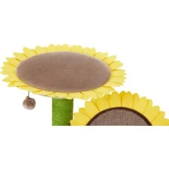 Frisco Sunflower Cat Scratching Post, Two Post With Lounger -Cat Supply Store 296688 PT3. AC SS1800 V1632855992