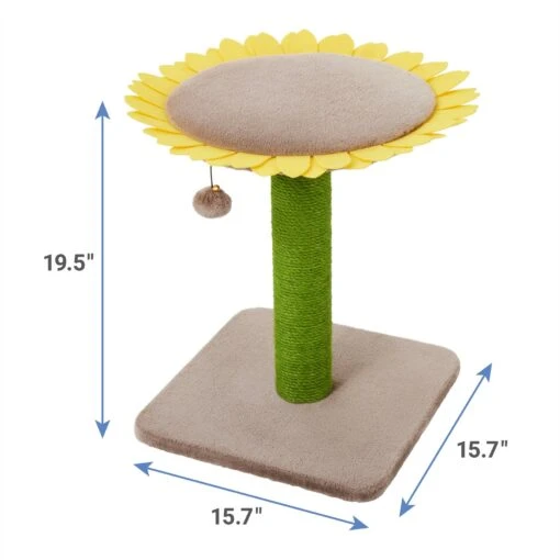 Frisco Sunflower Cat Scratching Post, Single Post -Cat Supply Store 296690 PT1. AC SS1800 V1632765456